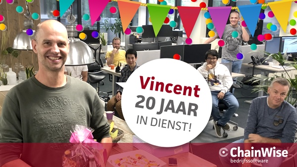 Vincent 20 jaar bij ChainWise! 